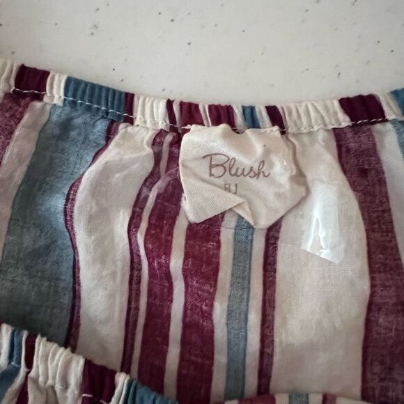 Blush ruffled striped top - Picture 6 of 7